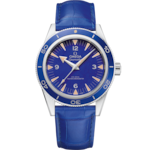 Seamaster 41 mm, platinum on leather strap - 234.93.41.21.99.002