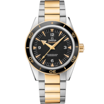 Seamaster 300 41 mm, steel - yellow gold on steel - yellow gold - 233.20.41.21.01.002