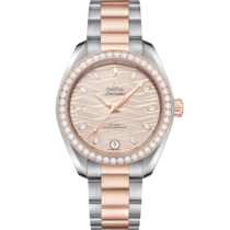 Seamaster 34 mm, steel - Sedna™ gold on steel - Sedna™ gold - 220.25.34.20.59.001