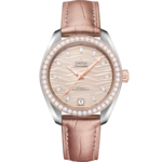 Seamaster 34 mm, Steel - Sedna™ Gold on Leather strap - 220.28.34.20.59.001