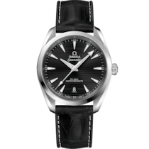 Seamaster 38 mm, steel on leather strap - 220.13.38.20.01.001