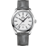 Seamaster 38 mm, steel on leather strap - 220.13.38.20.02.001