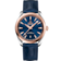 Seamaster 38 mm, steel - Sedna™ gold on leather strap - 220.23.38.20.03.001