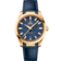 Seamaster 38 mm, yellow gold on leather strap - 522.53.38.20.03.001