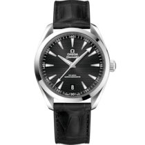 Seamaster 41 mm, steel on leather strap - 220.13.41.21.01.001