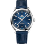 Seamaster 41 mm, steel on leather strap - 220.13.41.21.03.001