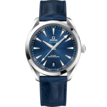 Seamaster 41 mm, steel on leather strap - 220.13.41.21.03.001