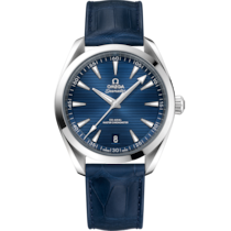 Seamaster 41 mm, steel on leather strap - 220.13.41.21.03.003