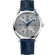 Seamaster 41 mm, steel on leather strap - 220.13.41.21.06.001