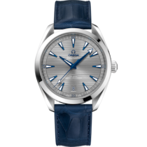 Seamaster Aqua Terra 150M 41 mm, steel on leather strap - 220.13.41.21.06.001