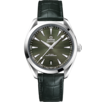 Seamaster 41 mm, steel on leather strap - 220.13.41.21.10.001