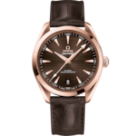 Seamaster 41 mm, Sedna™ gold on leather strap - 220.53.41.21.13.001