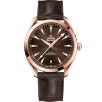 Seamaster Aqua Terra 150M 41 mm, Sedna™ gold on leather strap - 220.53.41.21.13.001