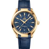 Seamaster Aqua Terra 150M 41 mm, yellow gold on leather strap - 522.53.41.21.03.001