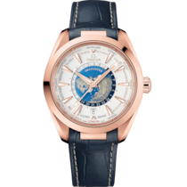 Seamaster Aqua Terra 150M 43 mm, Sedna™ gold on leather strap - 220.53.43.22.02.001