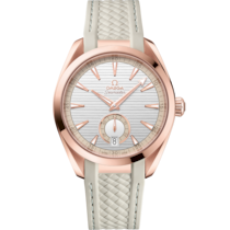 Seamaster 41 mm, Sedna™ gold on rubber strap - 220.52.41.21.02.001