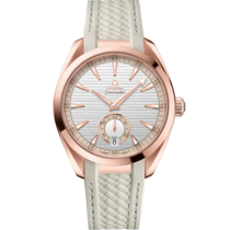 Seamaster 41 mm, Sedna™ gold on rubber strap - 220.52.41.21.02.001