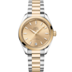 Seamaster 34 mm, steel - Moonshine™ gold on steel - Moonshine™ gold - 220.20.34.20.08.001