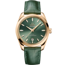 Seamaster Aqua Terra Shades 38 mm, Moonshine™ gold on leather - 220.53.38.20.10.001