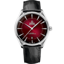 紅色 表面不銹鋼 表殼腕表，裝配皮表帶 bracelet - 海馬系列 專賣店款式 39.5毫米, 不銹鋼 配襯 皮表帶 - 511.13.40.20.11.002