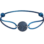 海馬系列 手鏈/手鐲/手帶, 藍色織帶, 藍色化學氣化沉積（CVD）塗層不銹鋼 - B607ST0000105