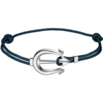 海馬系列 手鏈/手鐲/手帶, 深藍色織帶, 不銹鋼 - B607ST0000305