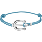 海馬系列 手鏈/手鐲/手帶, 淺藍色織帶, 不銹鋼 - B607ST0000405