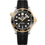 Seamaster 42 mm, steel - yellow gold on rubber strap - 210.22.42.20.01.001