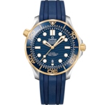 Seamaster 42 mm, steel - yellow gold on rubber strap - 210.22.42.20.03.001