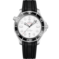 Seamaster Diver 300M 42 mm, steel on rubber strap - 210.32.42.20.04.001