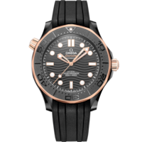 Seamaster Diver 300M 43.5 mm, black ceramic on rubber strap - 210.62.44.20.01.001