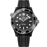 海馬系列 潛水300米 43 毫米, 黑色陶瓷表殼 配襯 橡膠表帶 - 210.92.44.20.01.001
