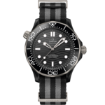 Seamaster 43.5 mm, black ceramic on NATO strap - 210.92.44.20.01.002