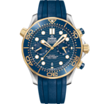 Seamaster 44 mm, steel - yellow gold on rubber strap - 210.22.44.51.03.001
