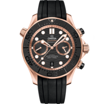 Seamaster Diver 300M 44 mm, Sedna™ gold on rubber strap - 210.62.44.51.01.001