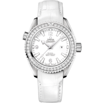 Seamaster Planet Ocean 600M 37.5 mm, steel on leather strap - 23218382004001