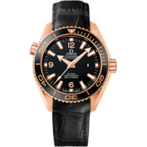 Seamaster Planet Ocean 600M 37.5 mm, red gold on leather strap - 232.63.38.20.01.001