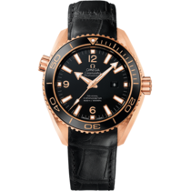 海馬系列 Planet Ocean 600米 37.5毫米, 紅金表殼 配襯 皮表帶 - 23263382001001
