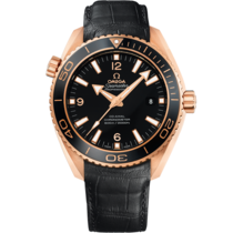 海馬系列 Planet Ocean 600米 45.5毫米, 紅金表殼 配襯 皮表帶 - 23263462101001