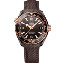 Seamaster Planet Ocean 600M 39.5 mm, brown ceramic on rubber strap - 215.62.40.20.13.001