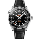 Seamaster 43.5 mm, steel on leather strap with rubber lining - 215.33.44.21.01.001