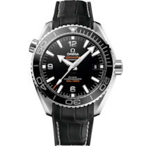 Seamaster 43.5 mm, steel on leather strap with rubber lining - 215.33.44.21.01.001