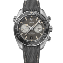 Grey dial watch on Steel case with Rubber strap - Seamaster Planet Ocean 600M 45.5 mm, Steel on Rubber strap - 215.32.46.51.01.004