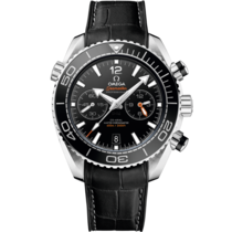 Seamaster Planet Ocean 600M 45.5 mm, steel on leather strap with rubber lining - 215.33.46.51.01.001