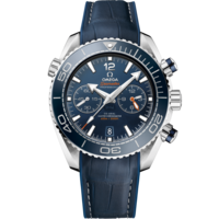 Seamaster Planet Ocean 600M 45.5 mm, steel on leather strap with rubber lining - 215.33.46.51.03.001