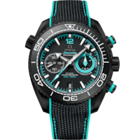 Seamaster Planet Ocean 600M 45.5 mm, black ceramic on rubber strap - 215.92.46.51.01.003