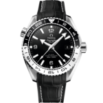 Seamaster 43.5 mm, steel on leather strap with rubber lining - 215.33.44.22.01.001