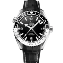Seamaster Planet Ocean 600M 43.5 mm, steel on leather strap with rubber lining - 215.33.44.22.01.001