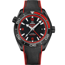 Seamaster Planet Ocean 600M 45.5 mm, black ceramic on rubber strap - 215.92.46.22.01.003