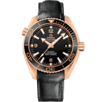 Seamaster Planet Ocean 600M 42 mm, red gold on leather strap - 232.63.42.21.01.001